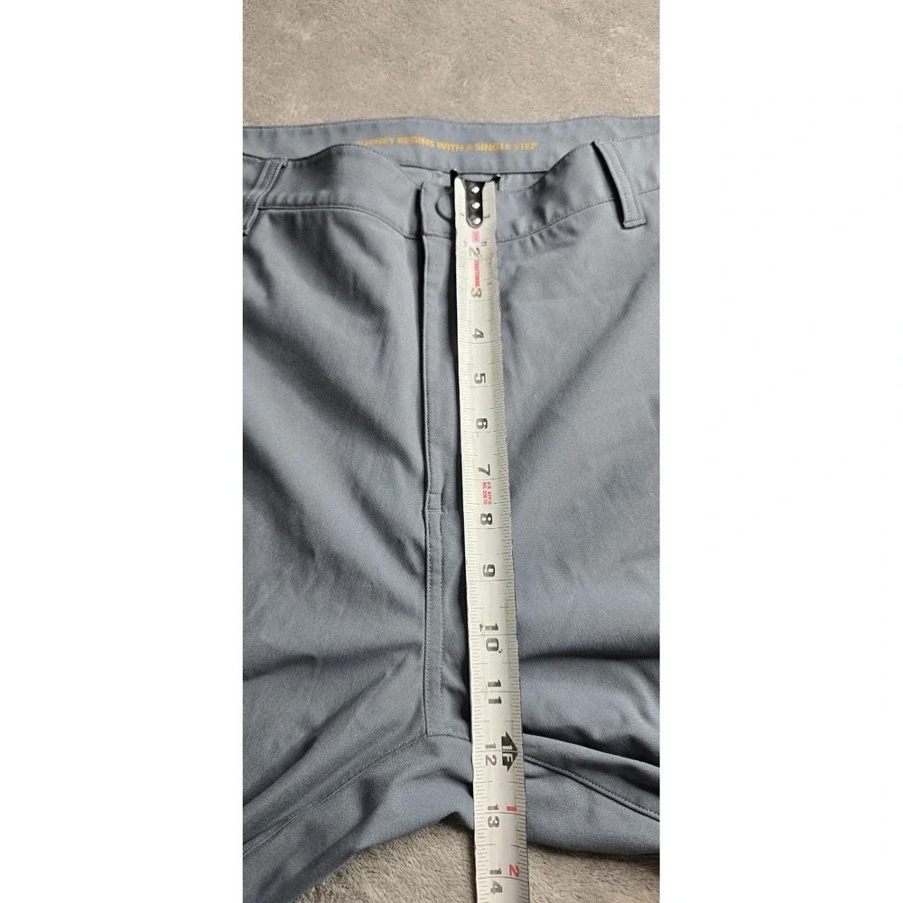 Rhone Commuter Classic Pants Mens 38x32 Gray Blue Slim Fit Straight  Zip Pocket